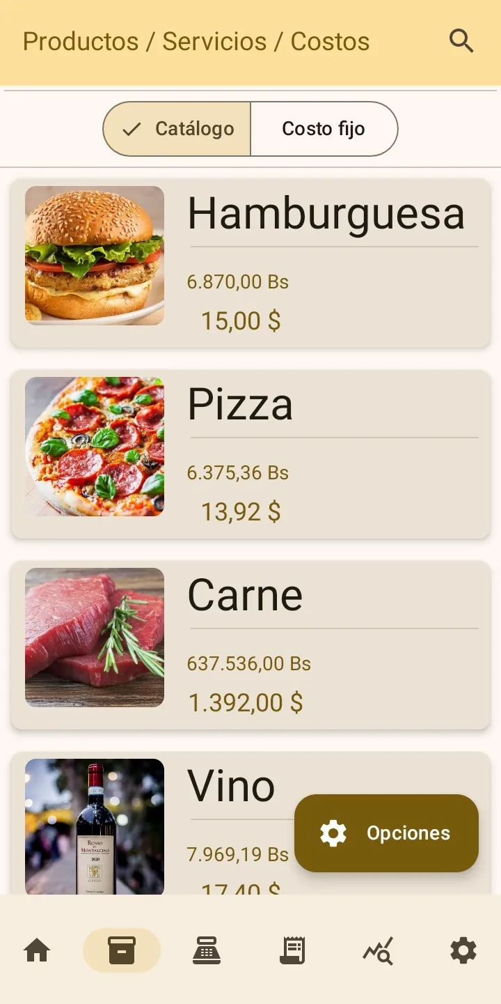 Catálogo de Productos