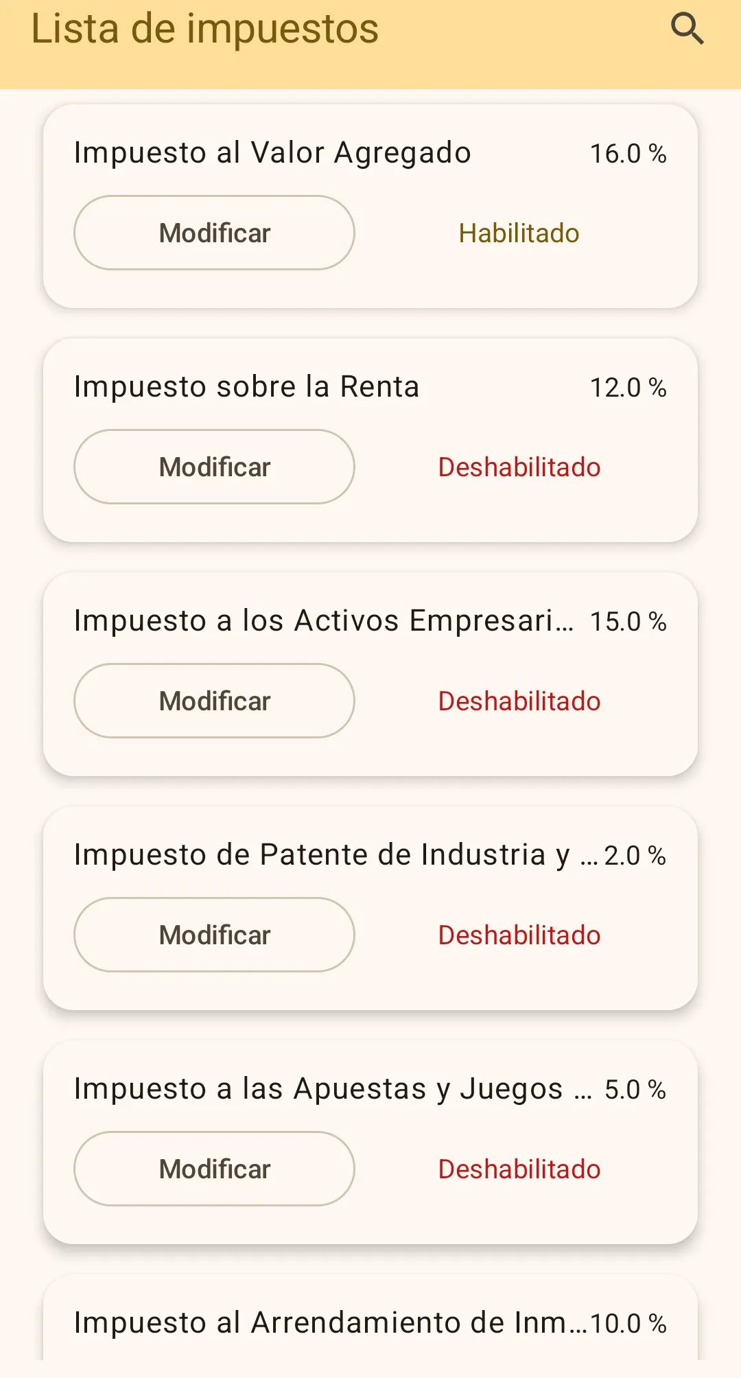 Paso 3: Parametrizar Impuestos