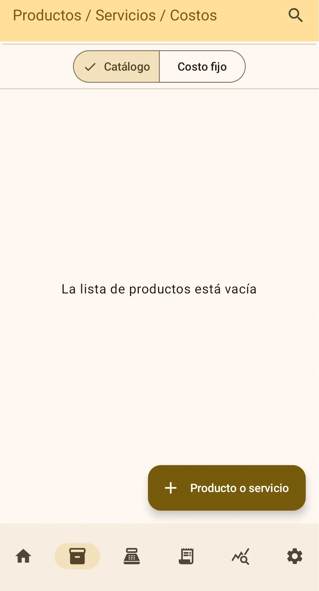 Paso 4: Registrar Catálogo y Costos Fijos