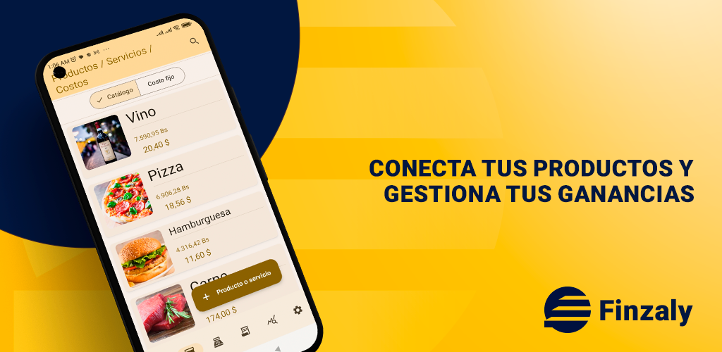 Vista de Productos Finzaly